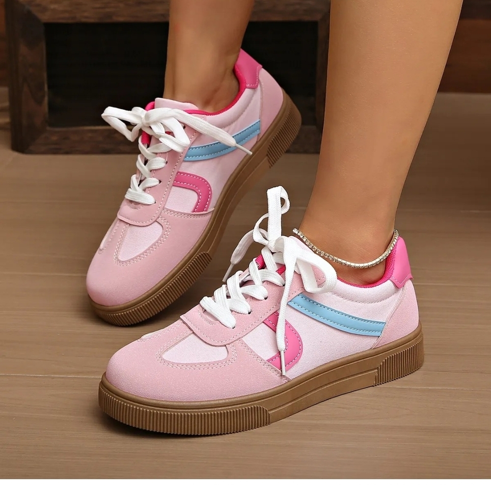 Pink and Blue Women's Sneakers